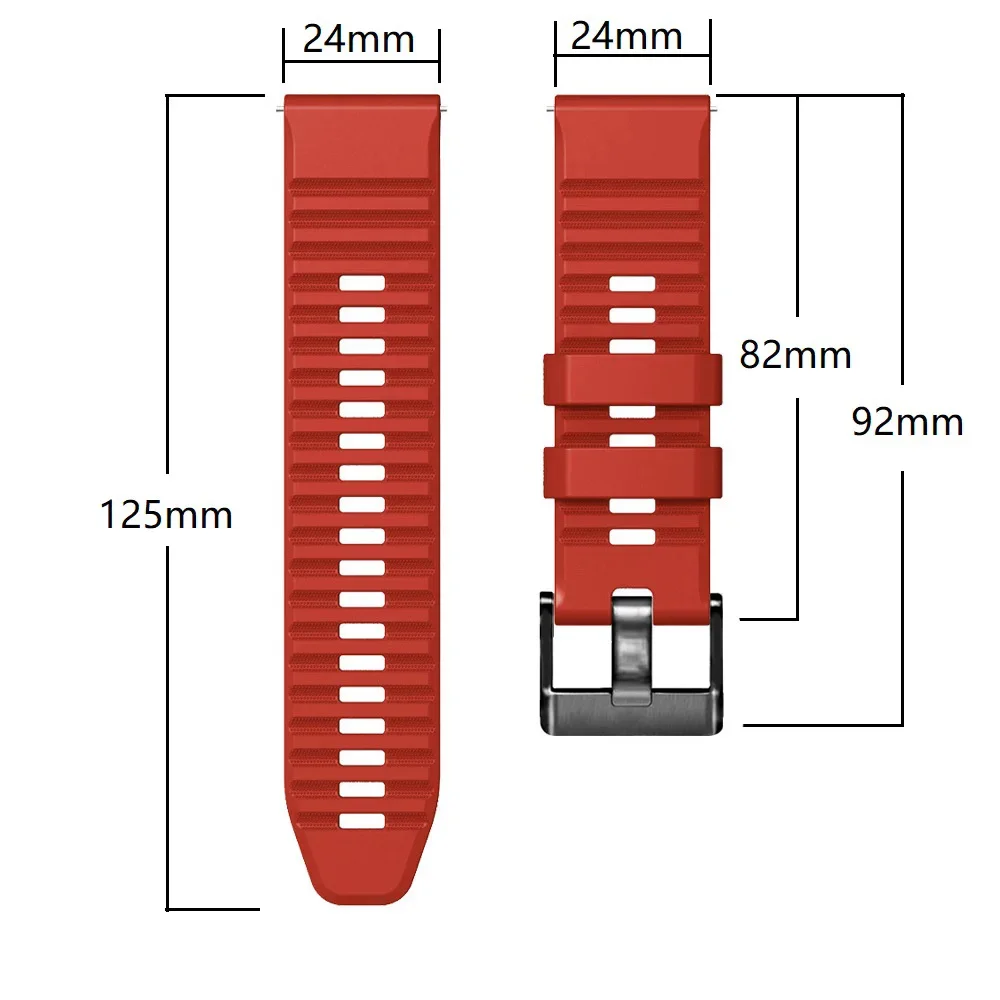 New 24mm Silicone Watch Strap Band for Suunto 7/ 9 /D5 Spartan Sport Wrist HR Baro Smart Watch Band Replacement Wrist Strap