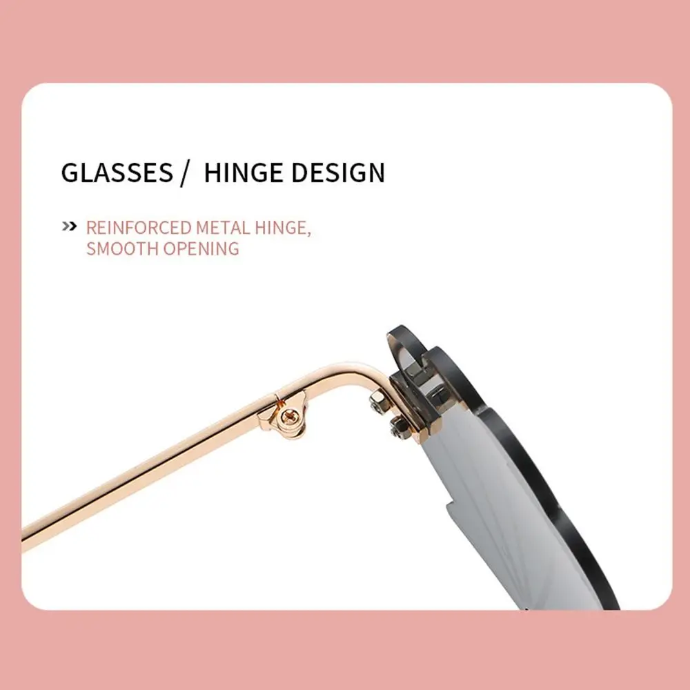 

Cute Shell Shape Rimless Sunglasses Unique Flower Shape Ocean Lens Shades Fashion Funny Shades for Photo Props, Party