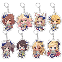 Anime Keychain Hololive Vtuber Cartoon Figures Inugami Korone Shirakami Fubuki Pendent Car Key ChainCosplay Bag Accessories Gift