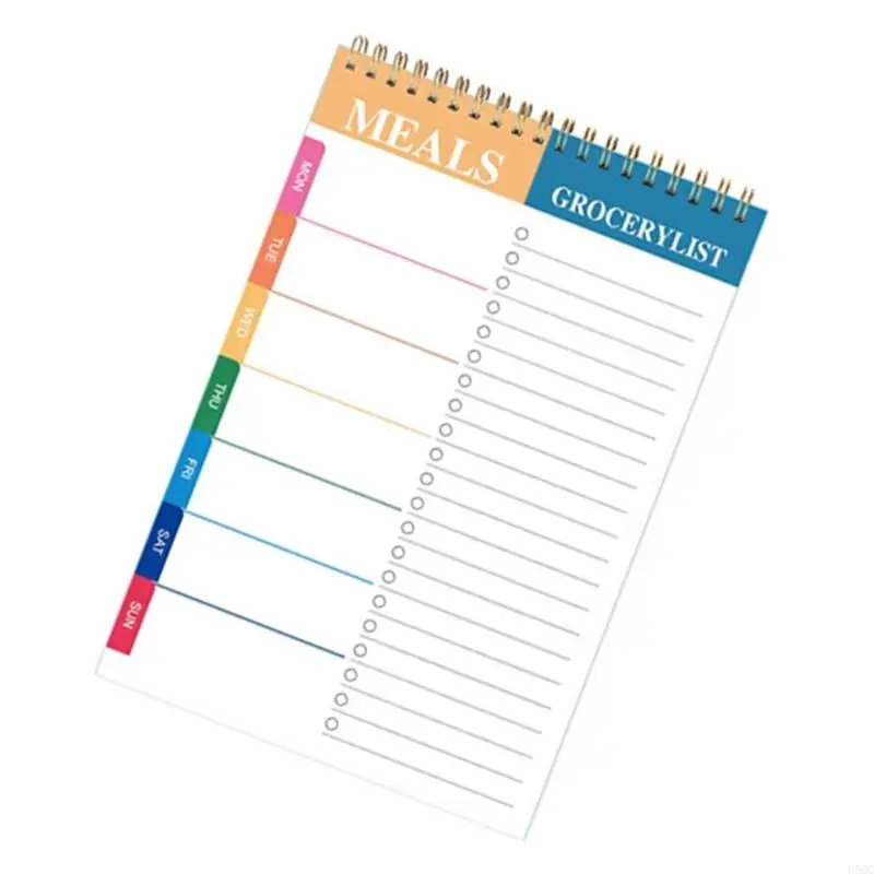 BOIL BOIL BINDING GIORNALITÀ Pianificatore quotidiano Notepadi 100 pagine Pianificatore pasti settimanali rivestiti D5QC