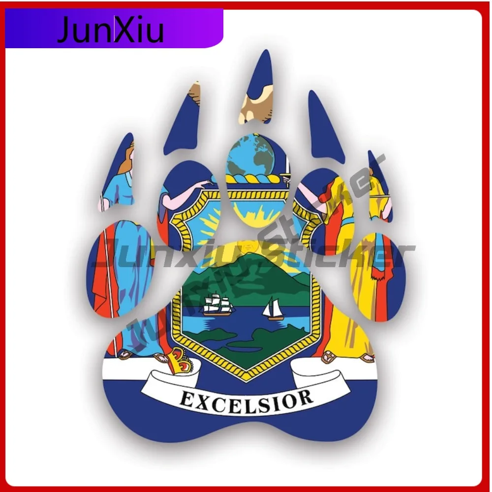 

New York State Bear Print Shaped Cute Car Waterproof Vinyl Decal For Laptops High Quality Decor Sticker Decor Protection Fun Hig