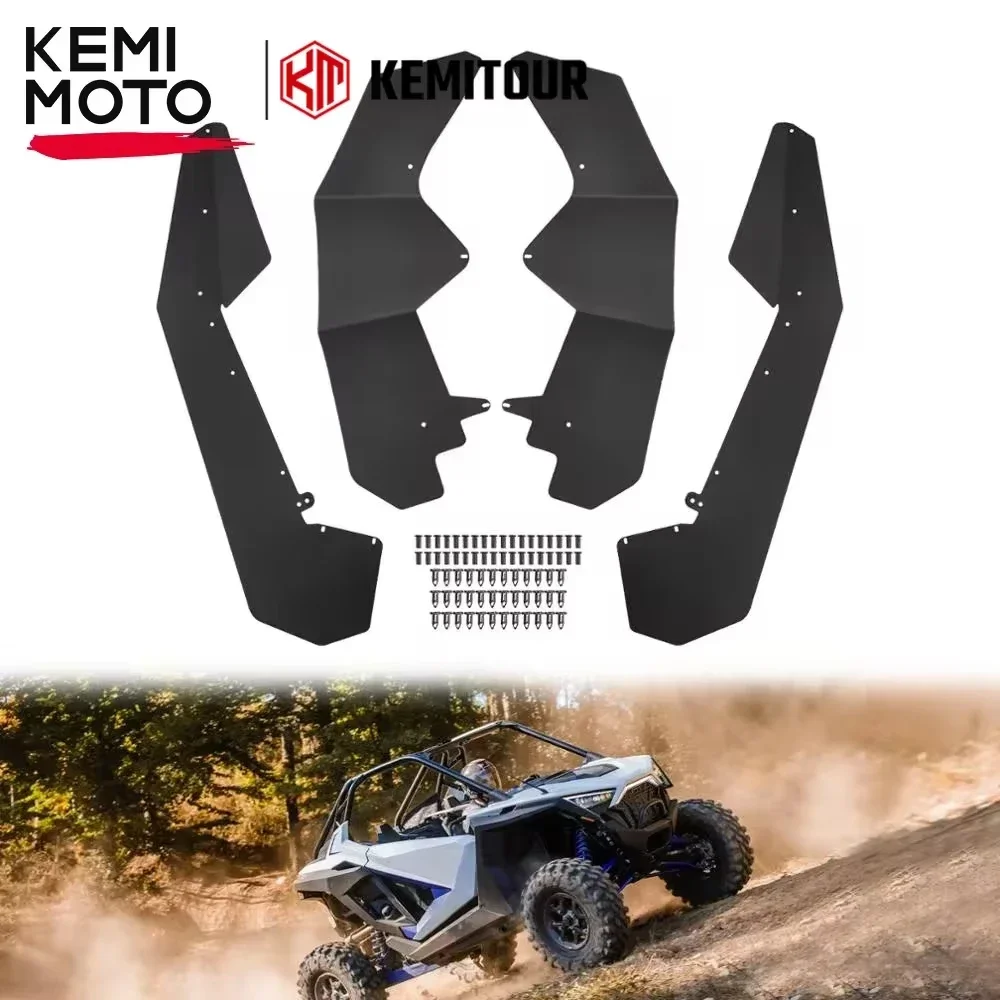 

KEMIMOTO UTV Fender Flares Front Rear Mud Flaps Kit Compatible with Polaris PRO XP / PRO XP 4 / RZR PRO R/RZR Turbo R 2020-2024