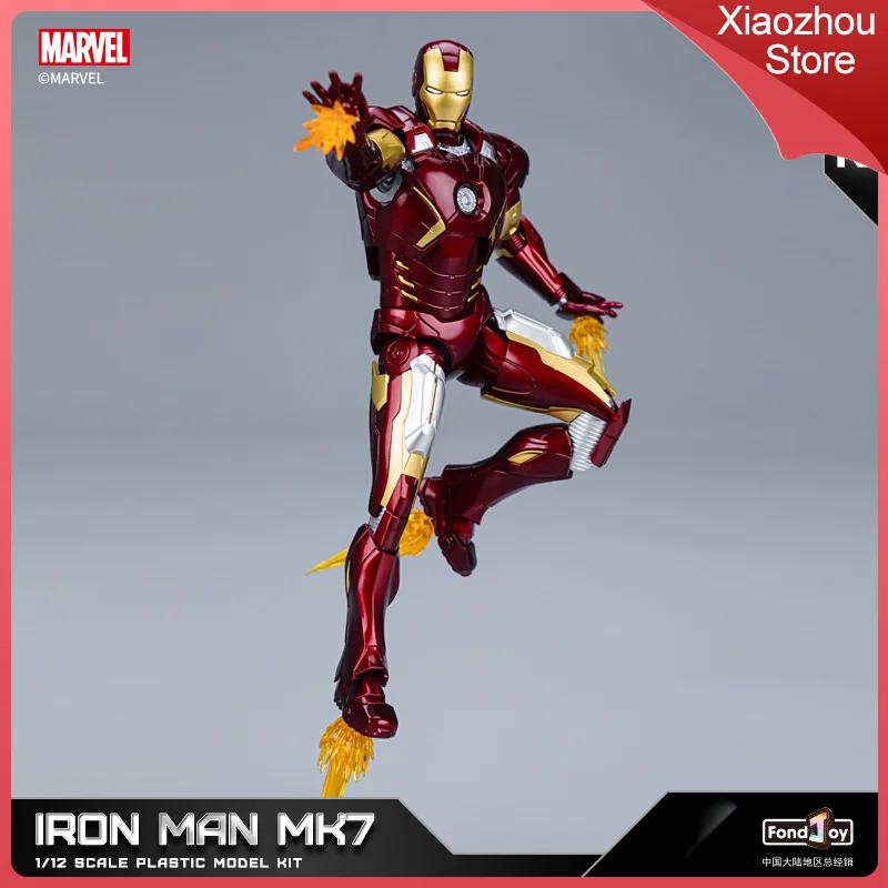 15cm Original Fondjoy Iron Man Mk1 Mk7 Diy Toys Action Figure Tony Stark Legend Collection Anime Model Birthday Toy Gift