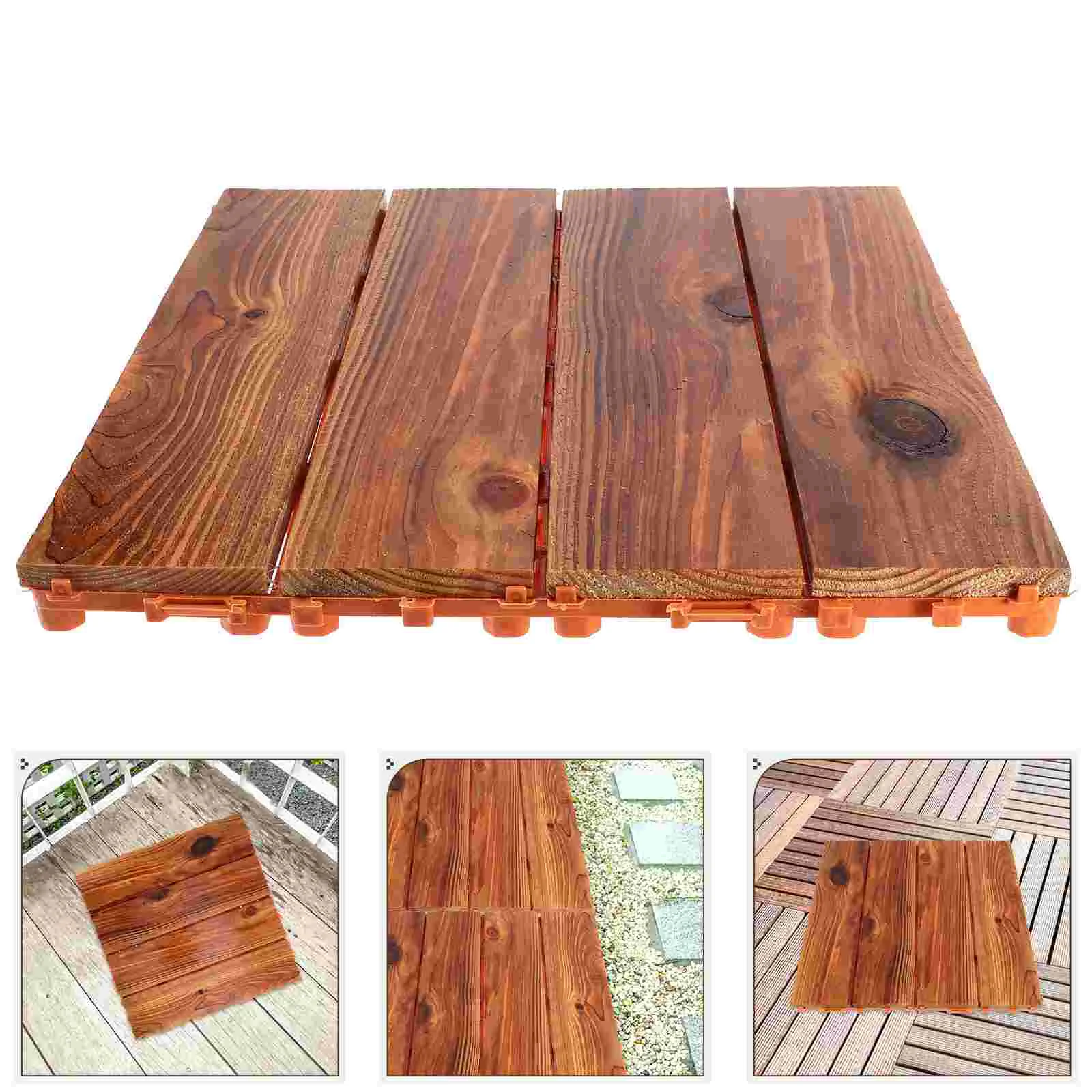 Outdoor Rugs Anticorrosive Wood Floor Balcony Covering Wooden Deck Tiles Patio Slabs Laminate Flooring