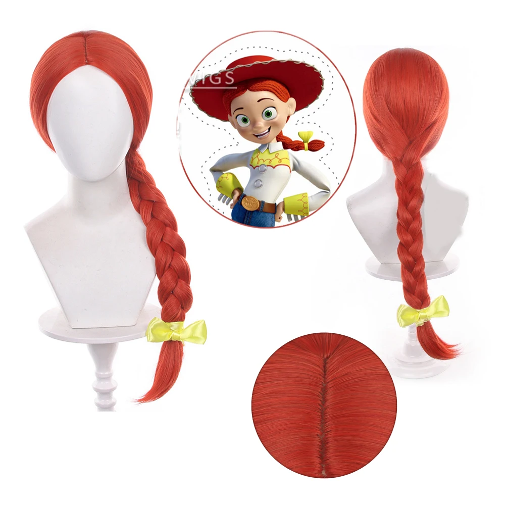 Jessie Cosplay Wig 75cm Halloween Party Heat Resistant Synthetic Long Braid Hair Jessie Role Play Wig