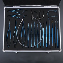Oogheelkundige Instrument Set Naald Holding Hechtdraad Cornea Schaar Oogheelkundige Tang Roestvrij Staal Titanium