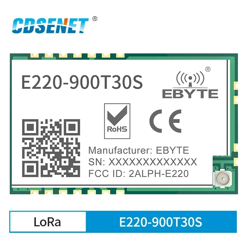 

LLCC68 LoRa Module 868MHz 915MHz 30dBm10km Long Range RSSI WOR Watchdog CDSENET Wireless Transceiver Receiver IPEX/Stamp hole