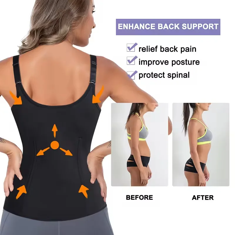 Ladies' Shapewear Waist Trainer Belt Tightening Underbust Corset Zipper Closure Abdomen Control Slimming Body Shaping Underwear