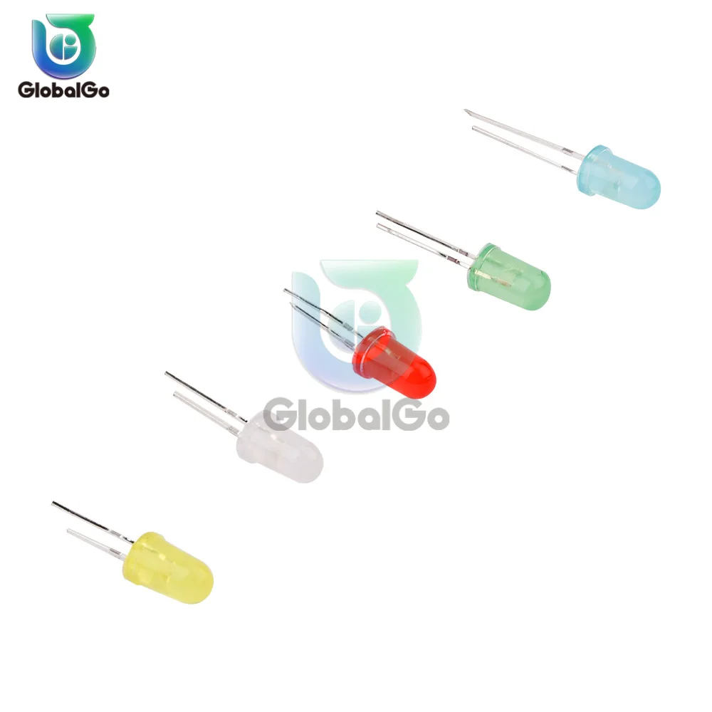 500pcs/lot 5mm LED Diode Assorted Kit Red Yellow Blue Green White DIY led lights Diodes electronic kit