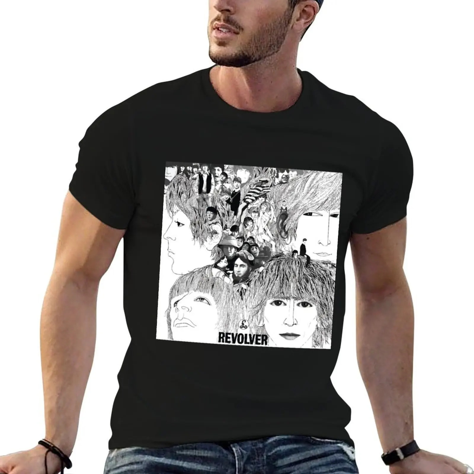 

Couverture de lalbum Revolver T-Shirt t shirt men 100% cotton luxury brand t shirts for man graphic funny T-Shirt