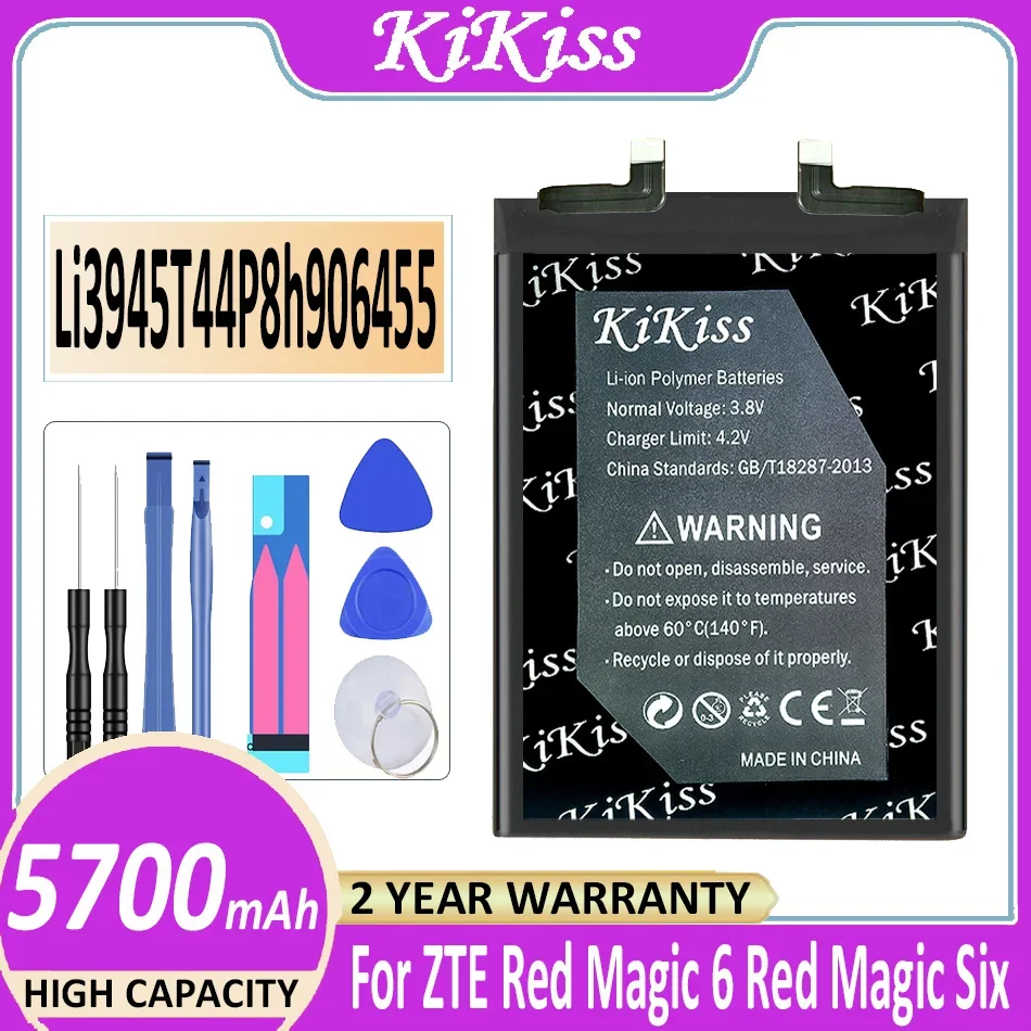 

KiKiss Powerful Battery Li3945T44P8h906455 5700MAH for ZTE 906455 Nubia Red Magic 6 Six Mobile Phone