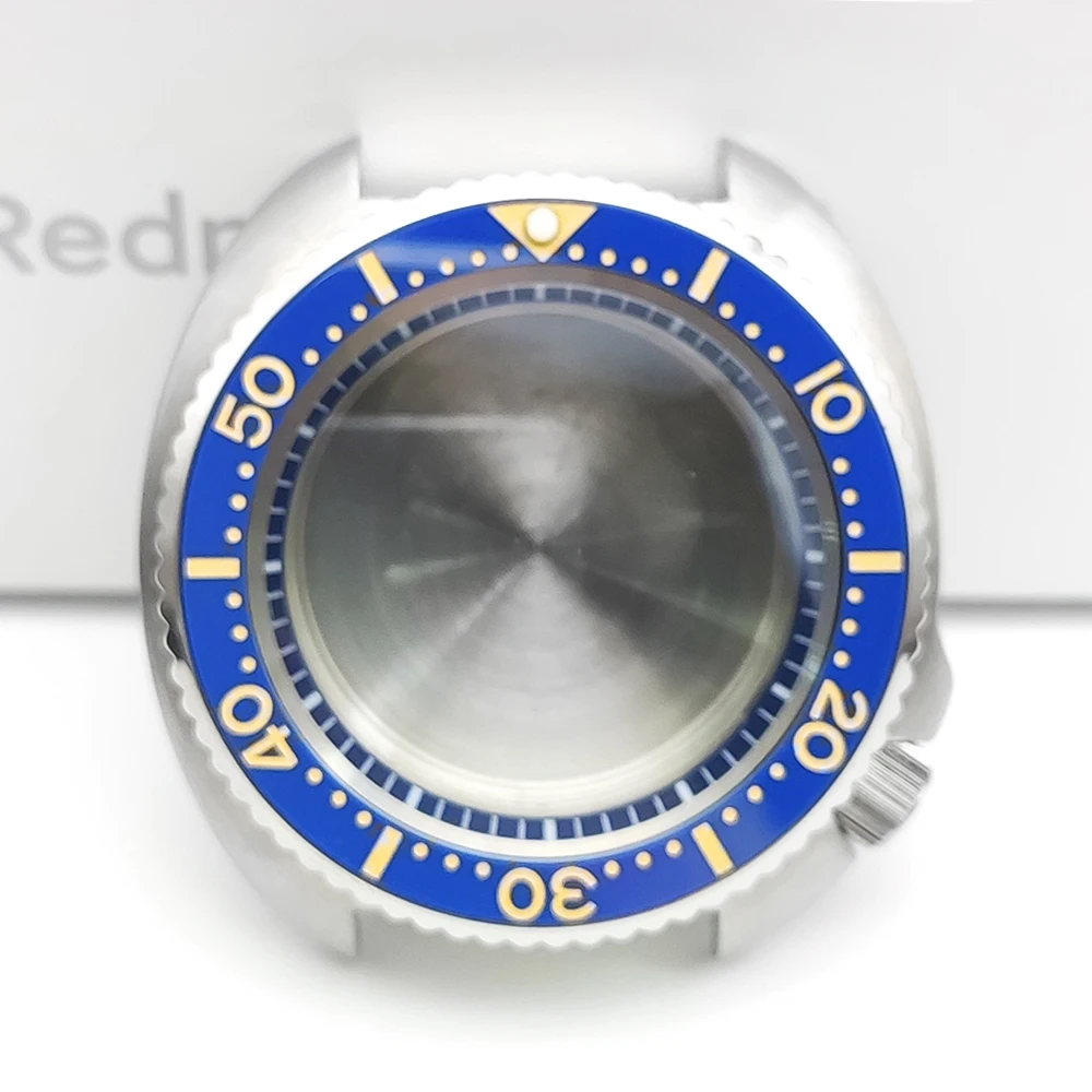 PARNSRPE 43.5mm NH35 watch case  For NH35/NH36 Movement 5BAR Screw Crown Solid Back Accessories Assembly