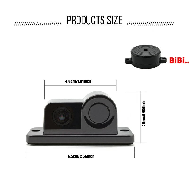 Visual Reversing Radar Camera Two-in-one Car Navigation Reversing Rearview Camera Intelligent High-definition Night Vision