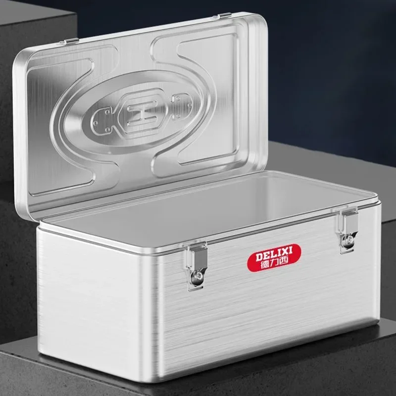 

Large Hard Case Tools Box Stainless Storage Organizer Boxes Multifunctional Waterproof Suitcase Home Tool Box for Car Mechanic