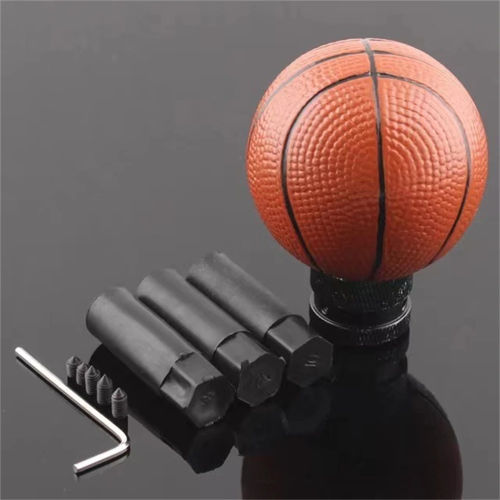 Universal Basketball Style Car MT AT Resin Manual Gear Shift Knob Gearshift Shifter Stick Lever Headball Pen ARM