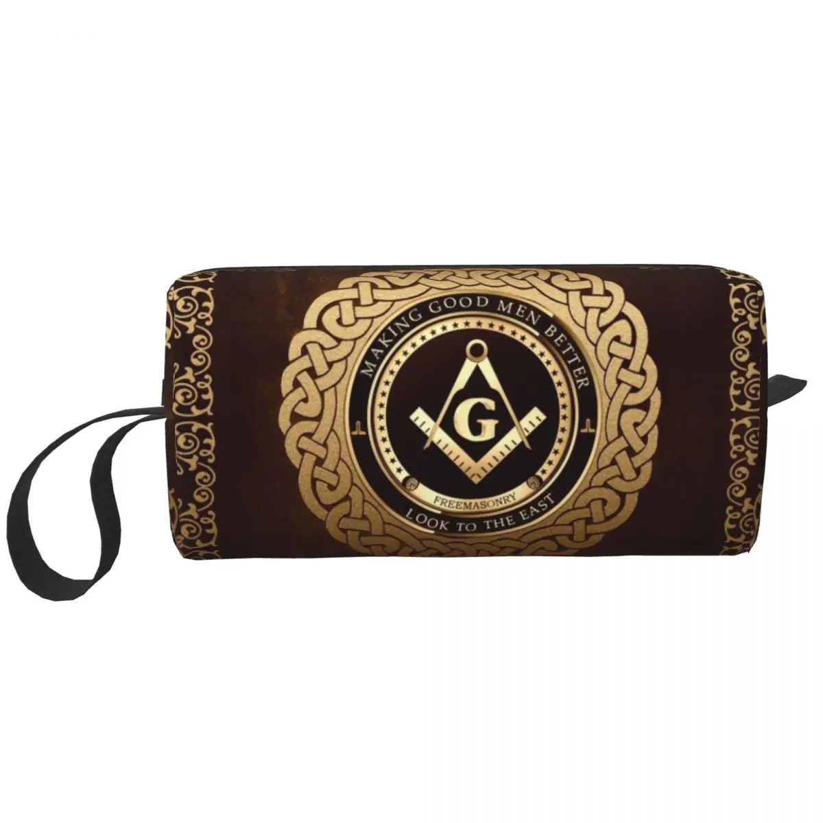 Freemasonry Makeup Bag Women Travel Cosmetic Organizer Kawaii Masonic Mason Freemason Storage Toiletry Bags