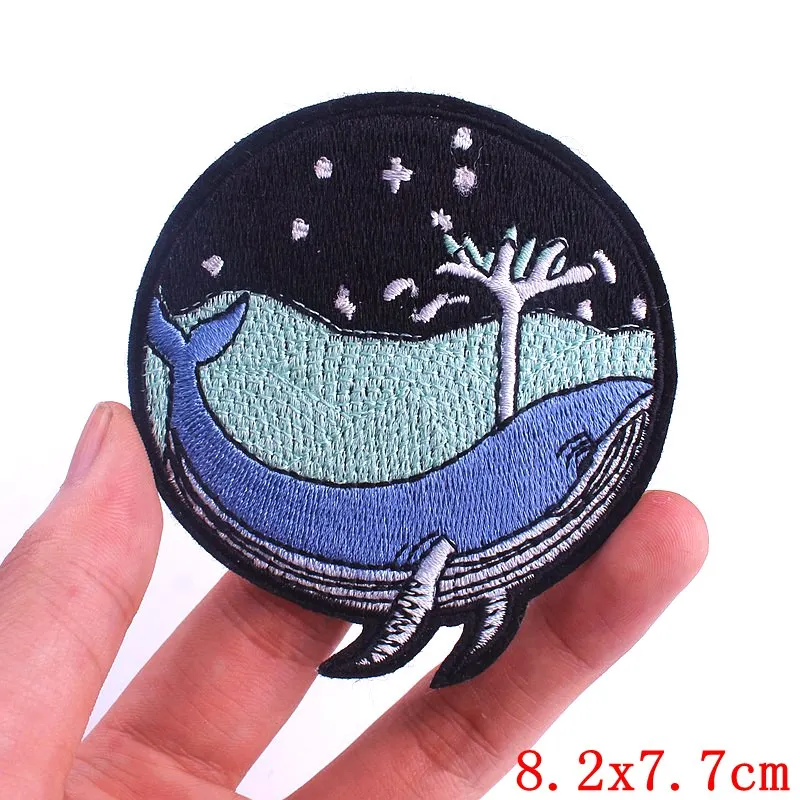 Fisch- und Forellen-Stickerei-Aufnäher für Kleidung, Outdoor, Wave Japan, Lucky Fish Patch, Aufnäher zum Aufbügeln, thermoadhäsiver Aufnäher – Detail 17