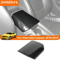 SHINEKA ABS Car Armrest Box Rear Panel Decoration Cover for Chevrolet Camaro 2010 2011 2012 2013 2014 2015 Interior Accessories