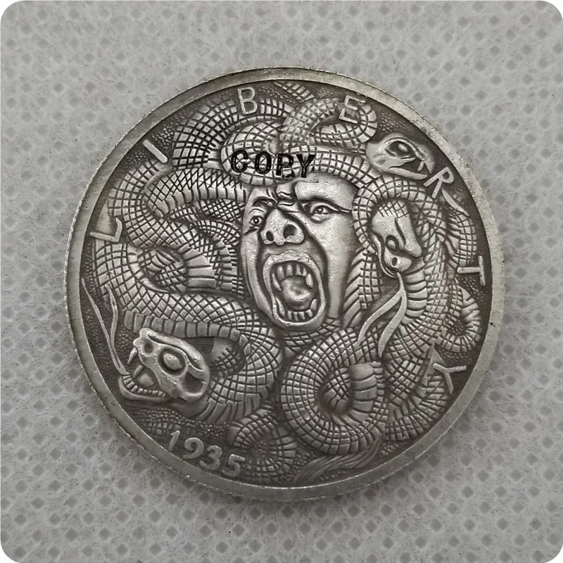 Hobo Nickel Coin 1935 Walking Liberty Half Dollar copy coins commemorative coins collectibles Challenge Pocket Coins Christmas G