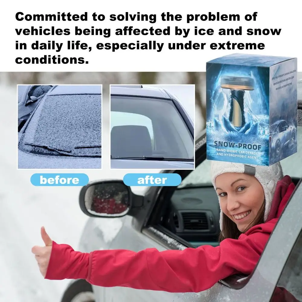 with Ergonomic Grip Windscreen Snow Removal Device Snow Proof Antifreeze Snow Brush Snow Removal Tool Scratch-Free Snow Scraper