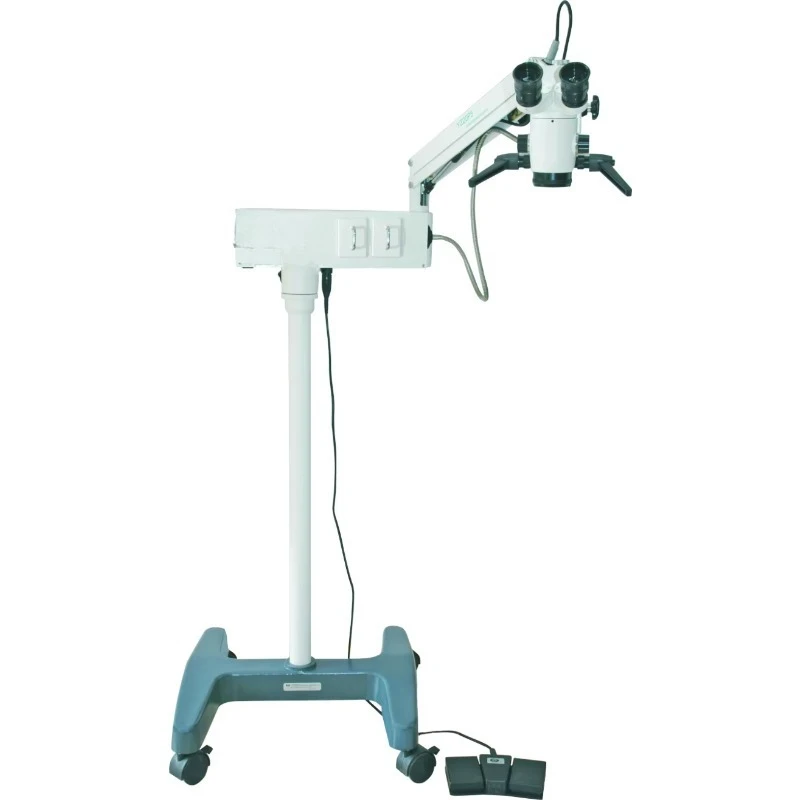 OM-V50 Surgical Microscope, Portable Ophthalmic Surgical Microscope with Roller Base, Coaxial Illumination, Suitable for Hospita