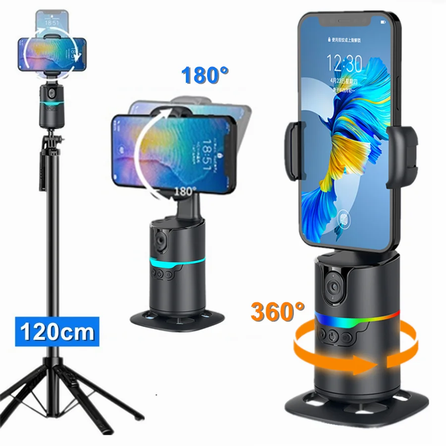 Mobile Gimbals Stabilizer Smart Selfie Stick Auto Face Tracking Tripod for Mobile Gesture Control Smart Shooting Phone Holder