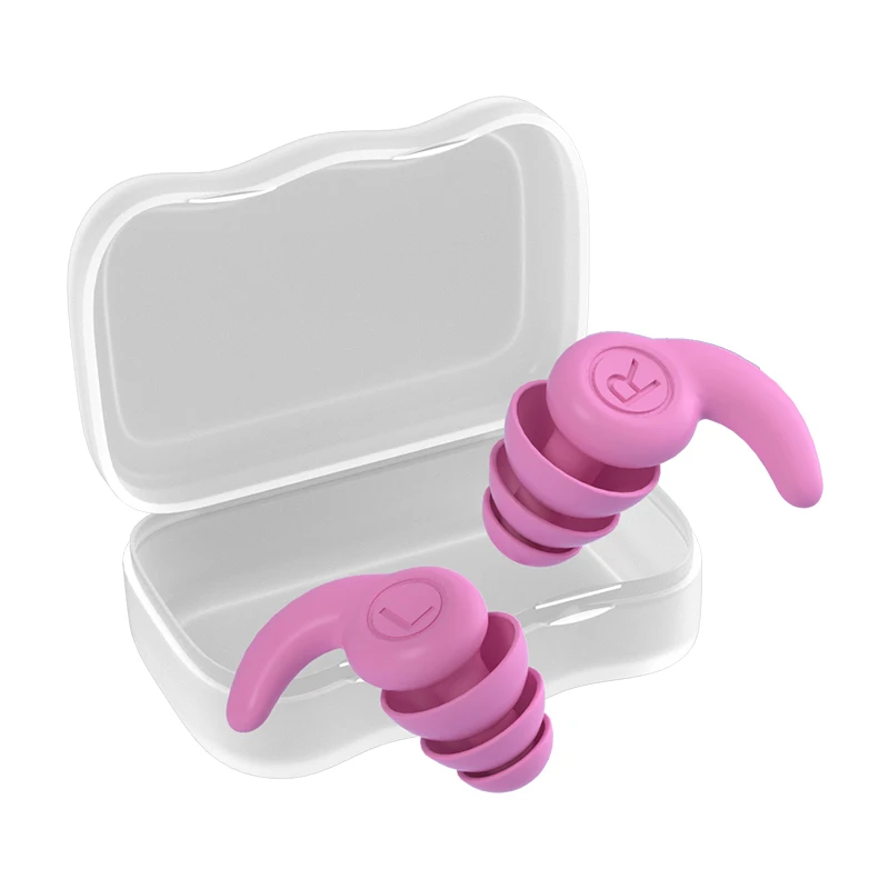 1 Pair Silicone Sleep Ear Plug Waterproof 3 Layers Sleeping Earplugs Reduction Soundproof Lightweight for 5-12 Year Old Children