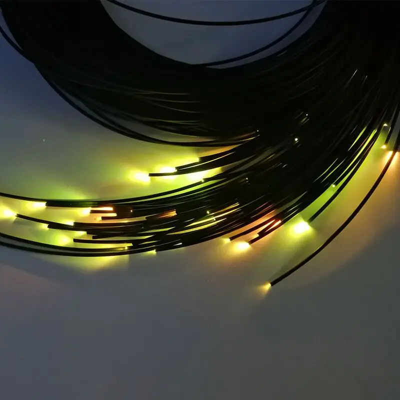 High Brightness Inner Ф2.0mm black PMMA Plastic end glow Fiber Optic cable 350M f/Light Engine Home Hotel DIY Star ceiling RGB