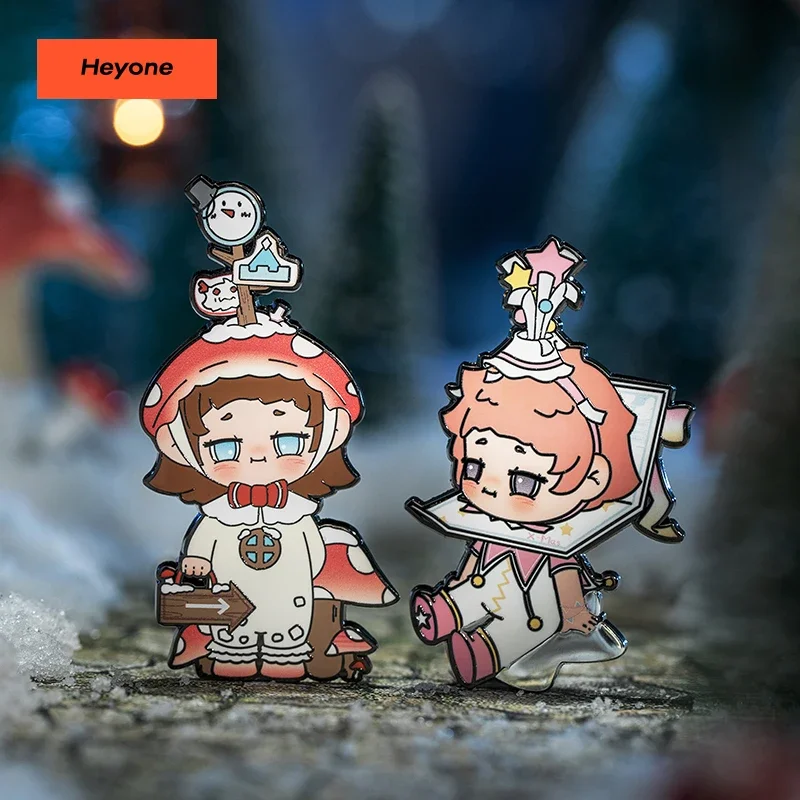 Heyone FAYA Snowland Twelve Starry Nights Series Badge Blind Box Fridge Sticker Guess Bag Toys Doll Cute Anime Figure Ornaments