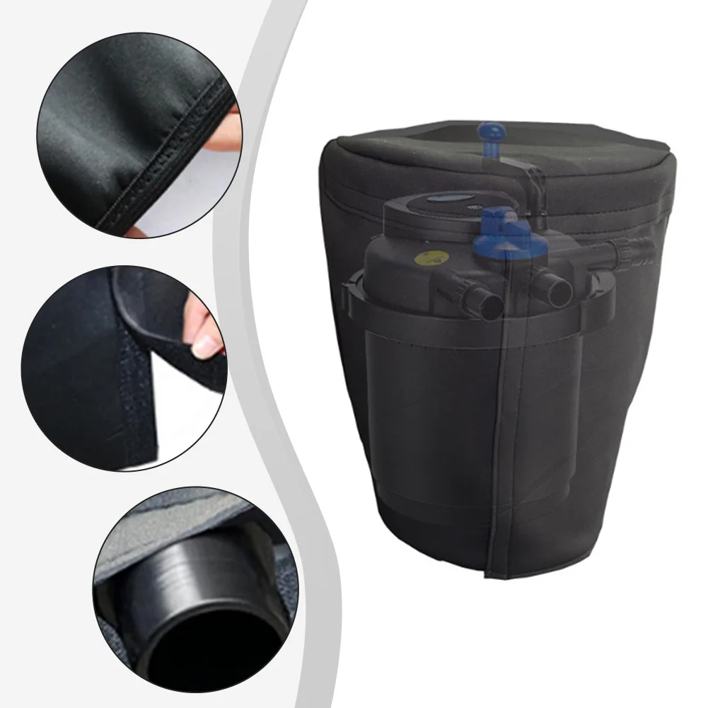 Pressurized Pond Filter Insulation Cover That Supports Efficient Filtration and Protects Against Harsh Winter Weather