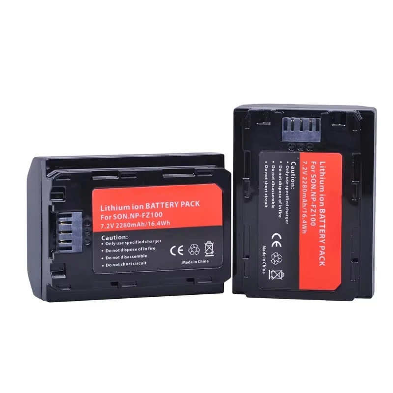 2280mAh NP-FZ100 FZ100 Battery+USB Dual Charger for Sony ZV-E1 Alpha A7III A7R III A9 A6600 A7 IV A7R IV A6700 A7M4 A7r3 Batmax