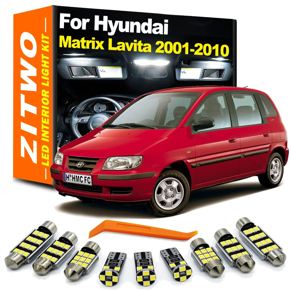 ZITWO 8Pcs LED Interior License Plate Light Bulb Kit For Hyundai Matrix Lavita 2001 2002 2003 2004 2005 2006 2007 2008 2009 2010