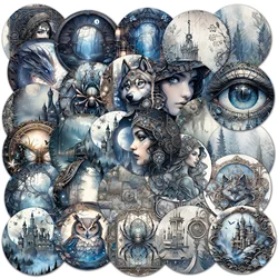 96pieces Fantasy Steampunk Self-adhesive Stickers,Perfect for DIY Crafts, Scrapbooking Supplies,  Journals,Water Bottle