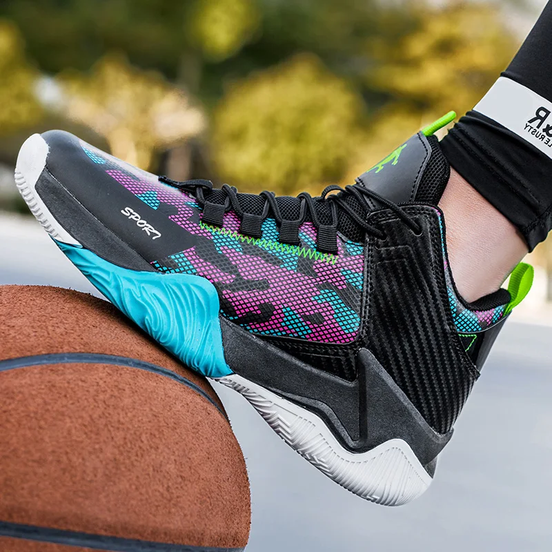 Basketball Shoes For Men Summer 2022 Fashion Casual Designer Children Kids Sports Male Sneakers Rubber Footwear Flat Boots