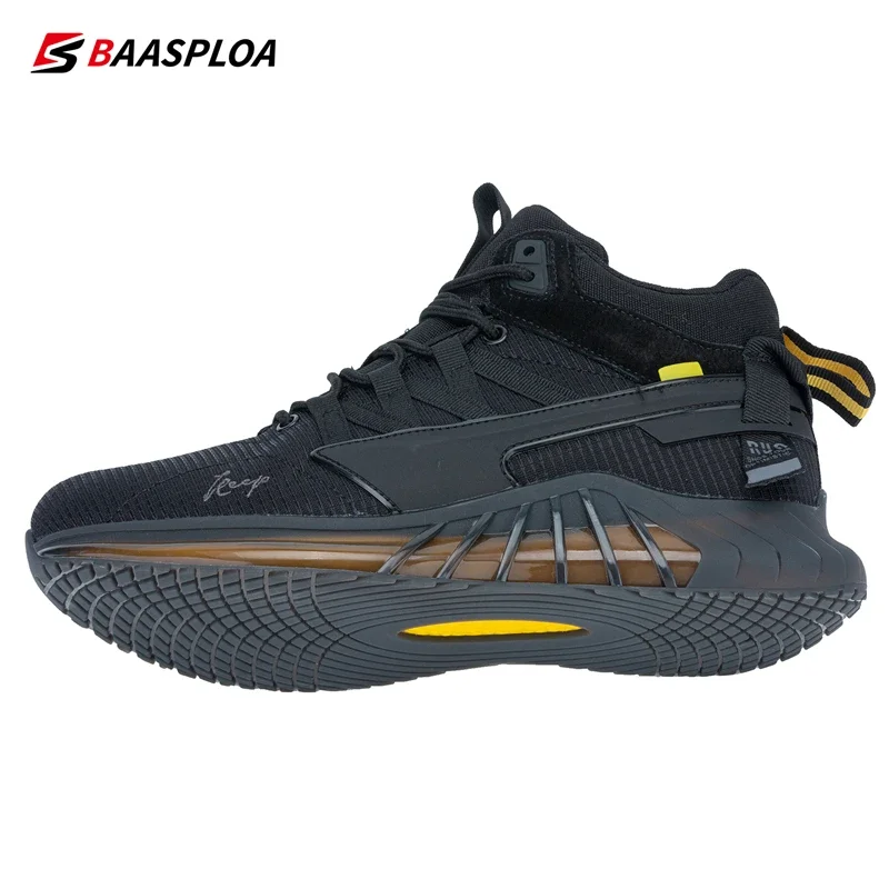 Baasploa Men Winter Sneakers Waterproof Plush Warm Casual Sneakers for Men New Fashion Cotton Shoes Non-Slip Wear-Resistant