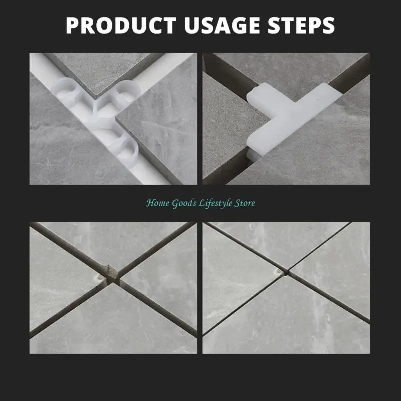 200개 다용도 10mm 3/8인치 투명 타일 스페이서 벽돌 및 데크 보드 분리용 휴대용 액세서리