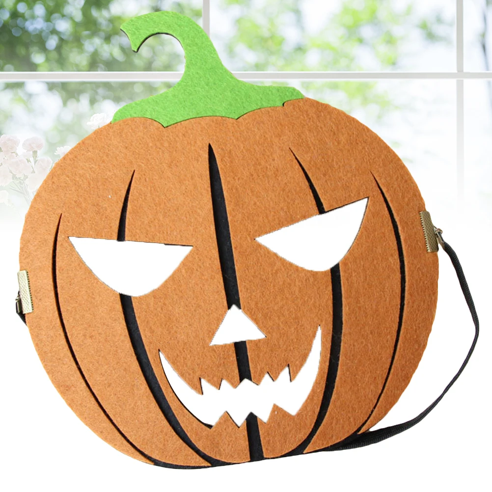 

Pumpkin Mask Head Cover Masquerade The Halloween Face Felt Make and Women