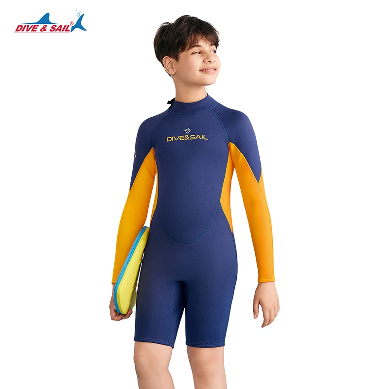 

Kids Wetsuit for Boys Girls Teens Youth 2.5mm Neoprene Full Long Sleeve Wet Suits in Cold Water for Swimming Surfing Diving