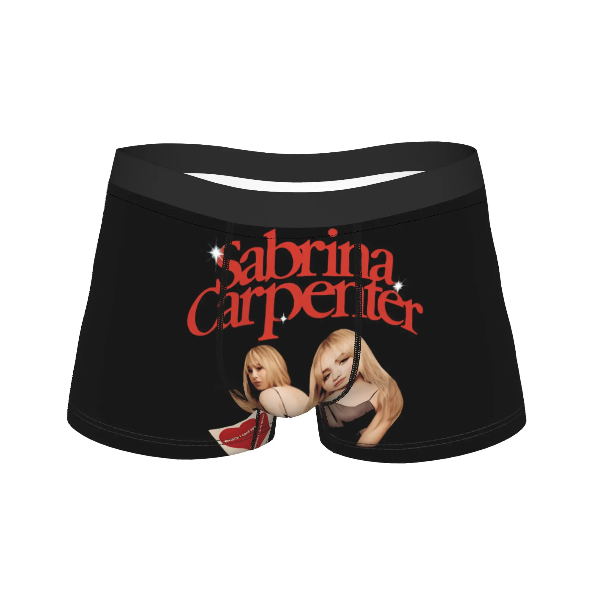 

Sabrina Carpenter, нижнее белье для американской певицы, мужские трусы, мягкие трендовые боксеры с принтом, лидер продаж, шорты, трусы больших размеров