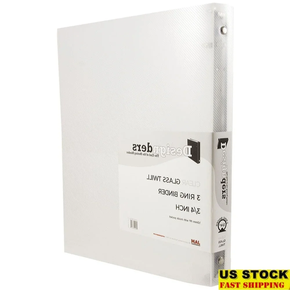 

Plastic 3 Ring Binders Durable Clear Organizers Documents 1 Pack Smooth Finish Protective Cover School Office Use