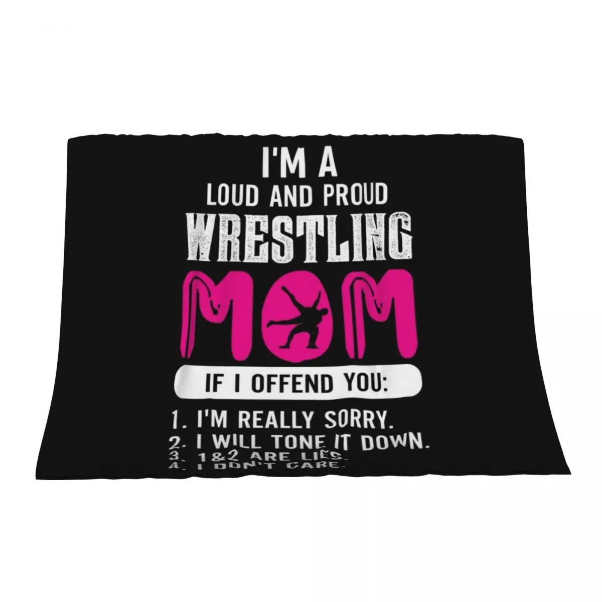 

Loud And Proud Wrestling Mom Throw Blanket Nap Softest manga For Baby Blankets