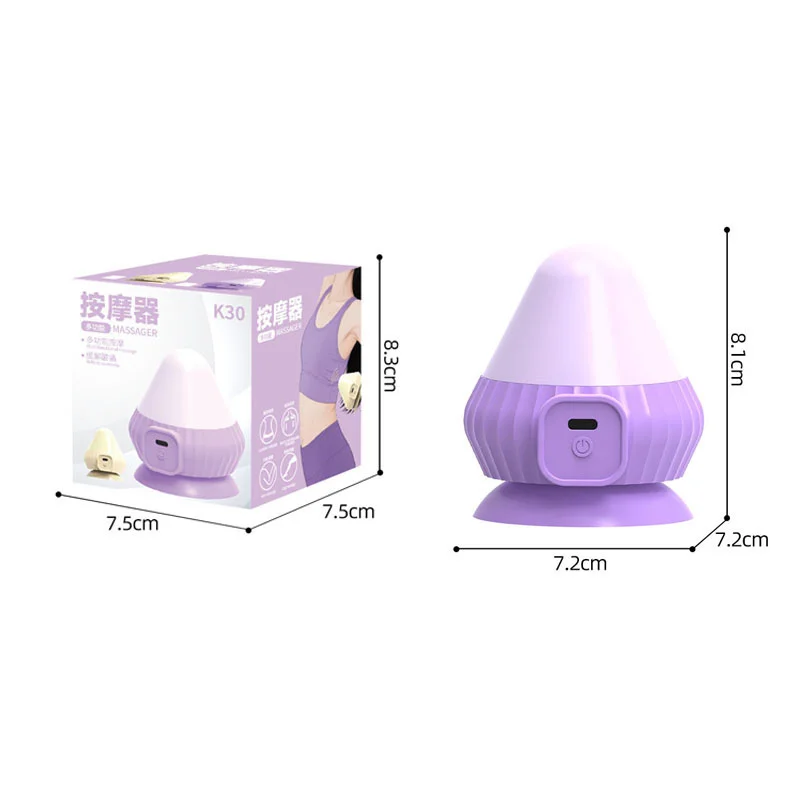 Electric Silicone Massager Ball Relaxation Muscle Mini Hands-free Suction Cup Fascia Gun Vibration Massage Relieve Fatigue view 5