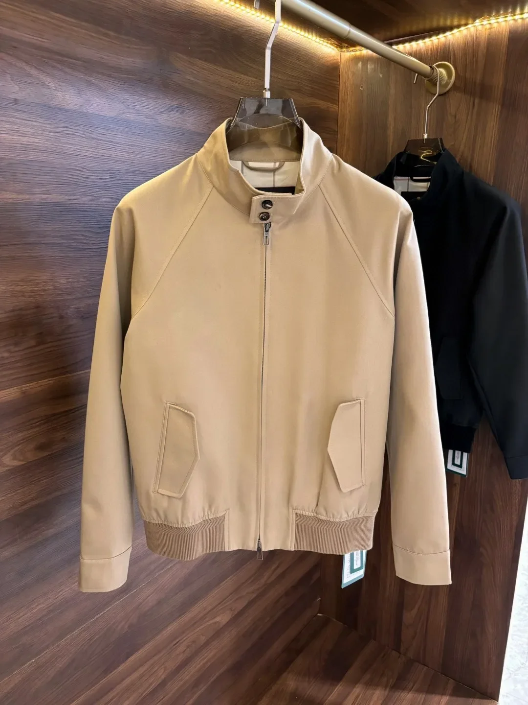 

LP Old Money Wind Cotton Blend Classic Stand-Up Jacket