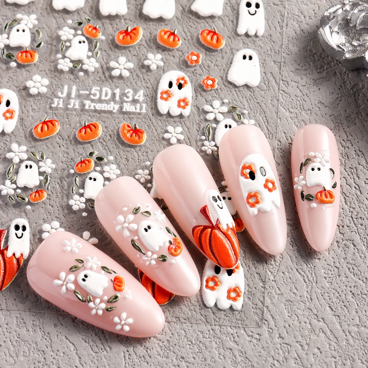 5D Embossed Halloween Nail Sti - огляд і ціна Nail Art Gothic