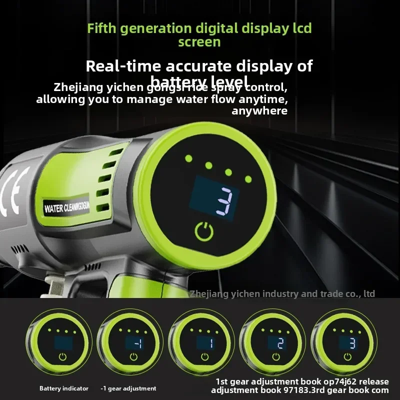 

Мощный бесщеточный пистолет для мойки автомобилей, портативная беспроводная автомойка на литиевой батарее для дома и автомобиля