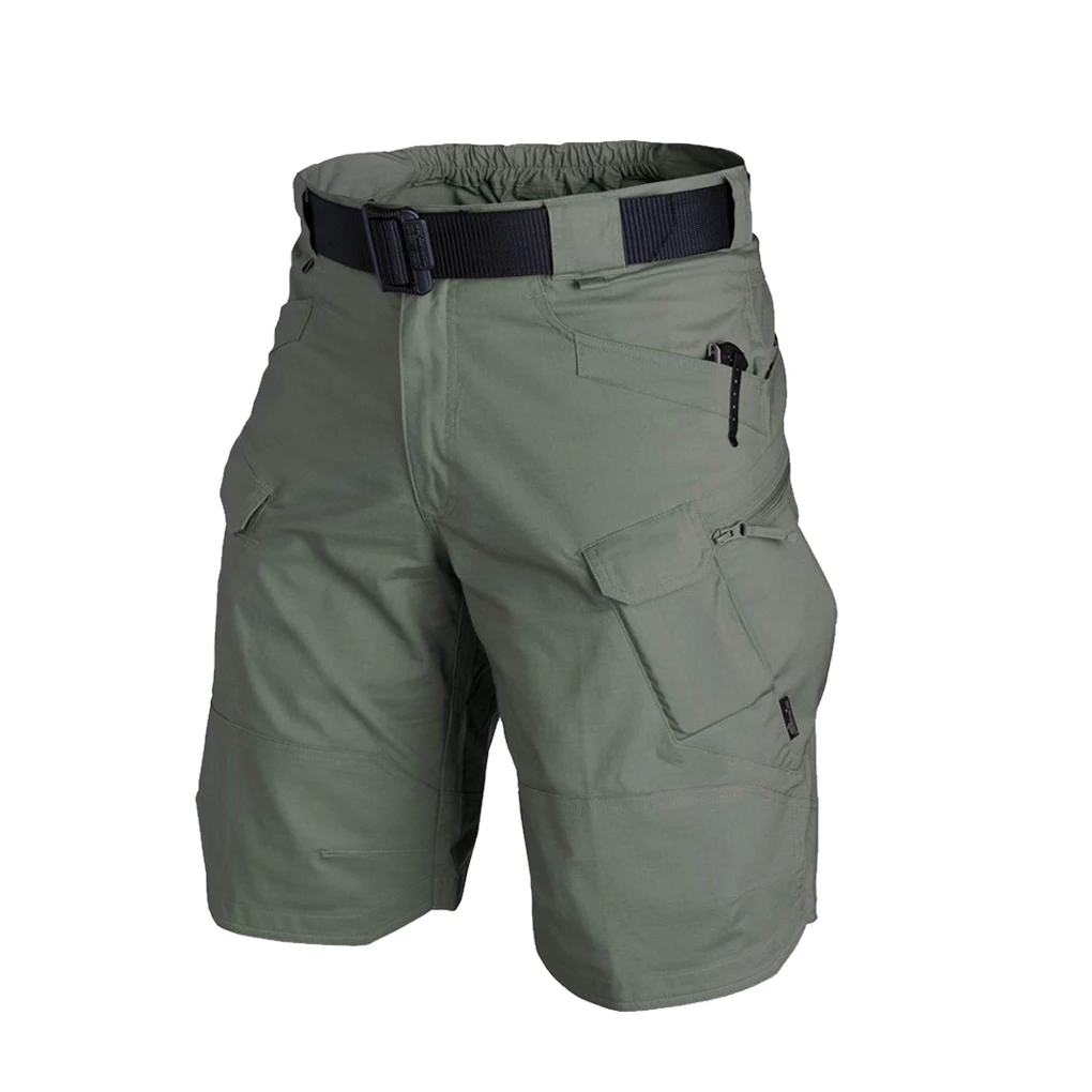 Pantaloncini da uomo Activewear Cotone Corsa Ciclismo Ciclismo Pantaloni corti multitasche Lavabili Caccia all'aperto per Nero XXL