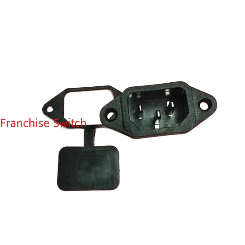 

10PCS Original power socket JR-101 3-pin male with fixing hole 10 amps 250V AC product word