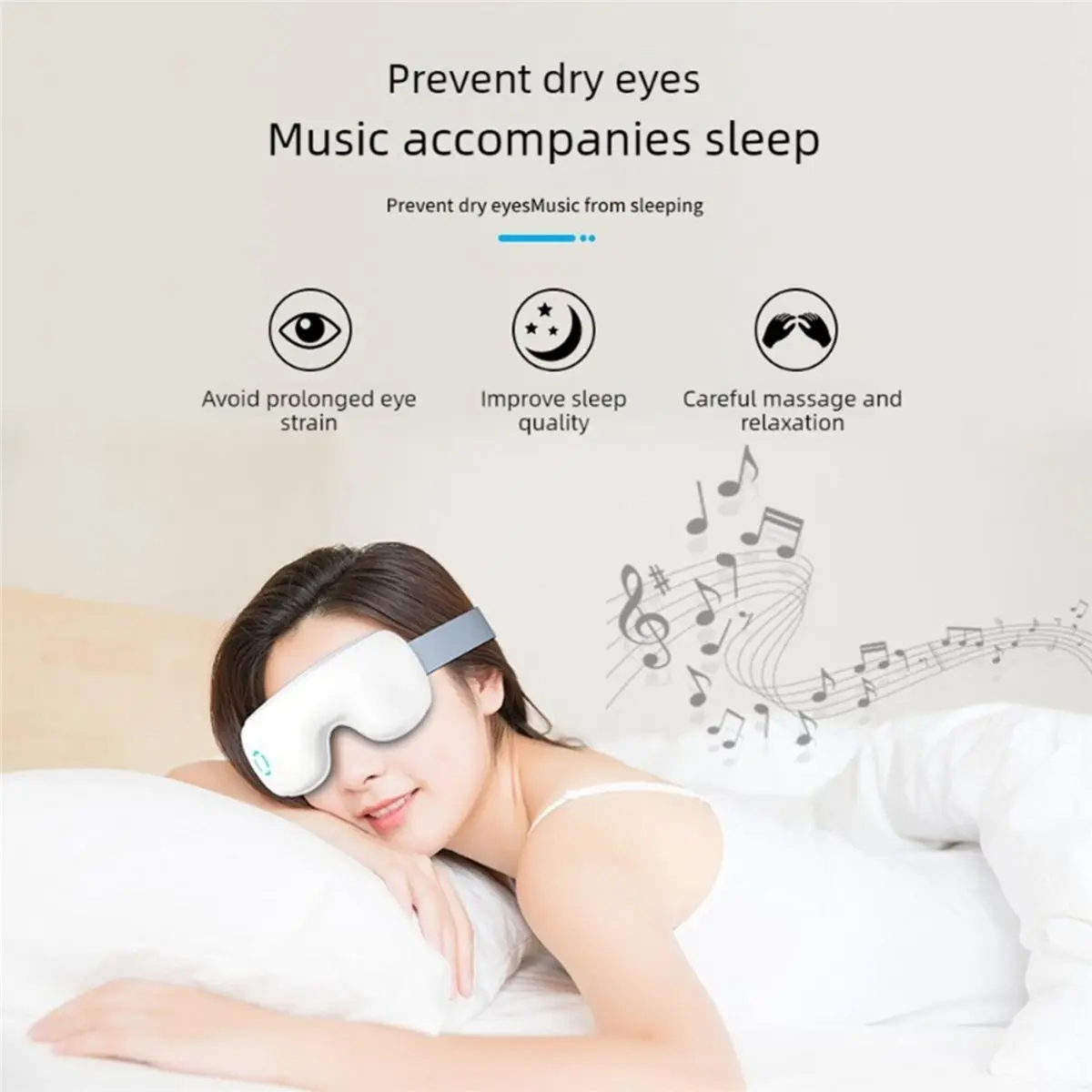 [NEW] 3D Vibration Eye Massager with Heating Air Compression Eye Fatigue Relaxes Eye Muscles Eye Care Massager with Music