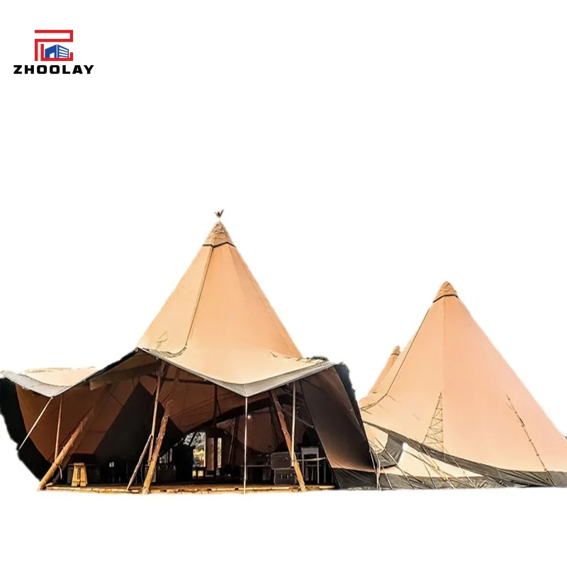 Internet Popular Beach Canopy Cotton Outdoor Indian Tent Pyramid Wild  Camping Base Tent
