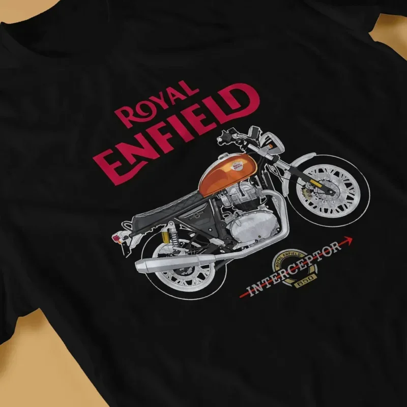 Royal Enfield British vintage motorcycle Bike Scooter Super Cool men\'s T-shirt one of fashion short sleeve original street outdo